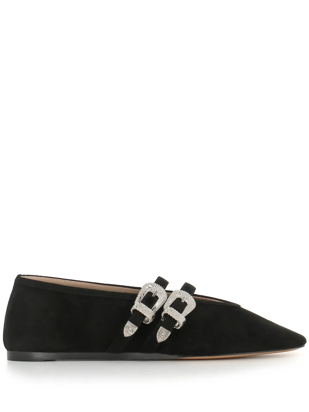 Le Monde Beryl Claudia Buckled Ballerina Shoes | Black | FARFETCH | Farfetch Global