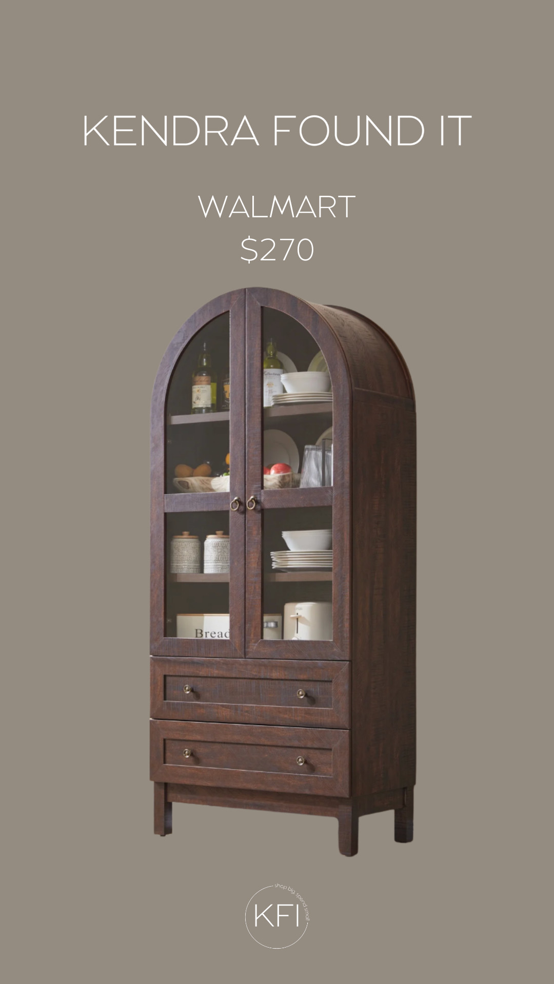 I found this arched kitchen + pantry storage cabinet at Walmart and couldn’t believe the price! It’s tall, super spacious, and is rated highly.  With two roomy drawers and adjustable shelving behind the double doors, it’s perfect for everything from kitchen pantry storage to entryway organization or even extra living room storage.

The best part? It comes in several gorgeous colors and finishes — from natural wood to matte black — so it works with everything from modern farmhouse to organic modern to traditional spaces.

This piece gives serious Anthropologie dupe vibes without the Anthro price tag — it looks designer, feels high-end, and makes your space feel instantly more styled. I love it paired with cozy neutral decor, stacked cookbooks, or even bathroom linens.

If you’re looking for affordable furniture that’s stylish AND functional, don’t sleep on this one. Add to cart before it sells out again!

#WalmartHome #BudgetFriendlyDecor #ArchedCabinet 

 #LTKHome #LTKSaleAlert