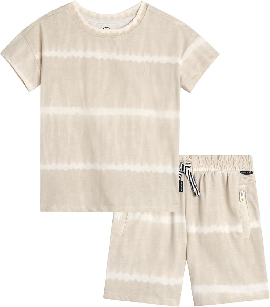 Volcom Toddler Boy Shorts Set - 2 Piece Short Sleeve Graphic Tees and Shorts for Boys - Toddler &... | Amazon (US)