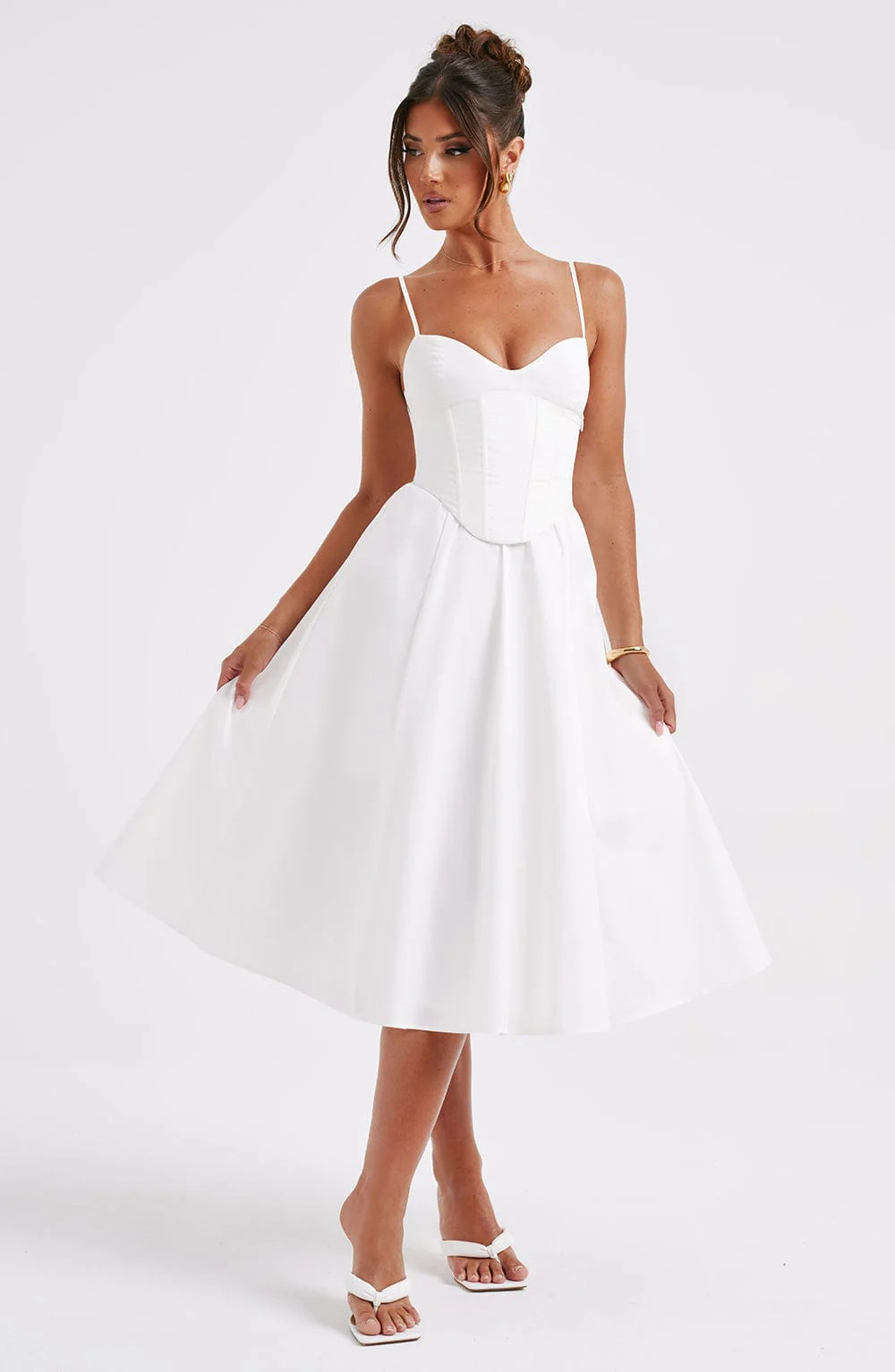 Mariella Midi Dress - Ivory | Babyboo (global)