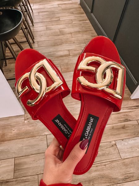 New red sandals - red flats - dolce&gabbana shoes - designer shoes - sandals for sports games - dress up or down - sandals - red sandals 

#LTKshoecrush #LTKstyletip #LTKFind