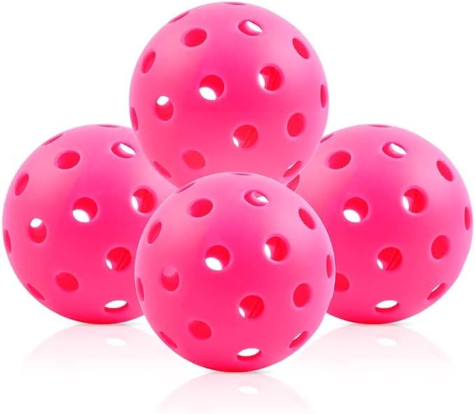Outdoor Pickleball Balls 40 Holes - 4/6/12 Pack USAPA Standard Balls - Pickleball Accessories Set... | Amazon (US)