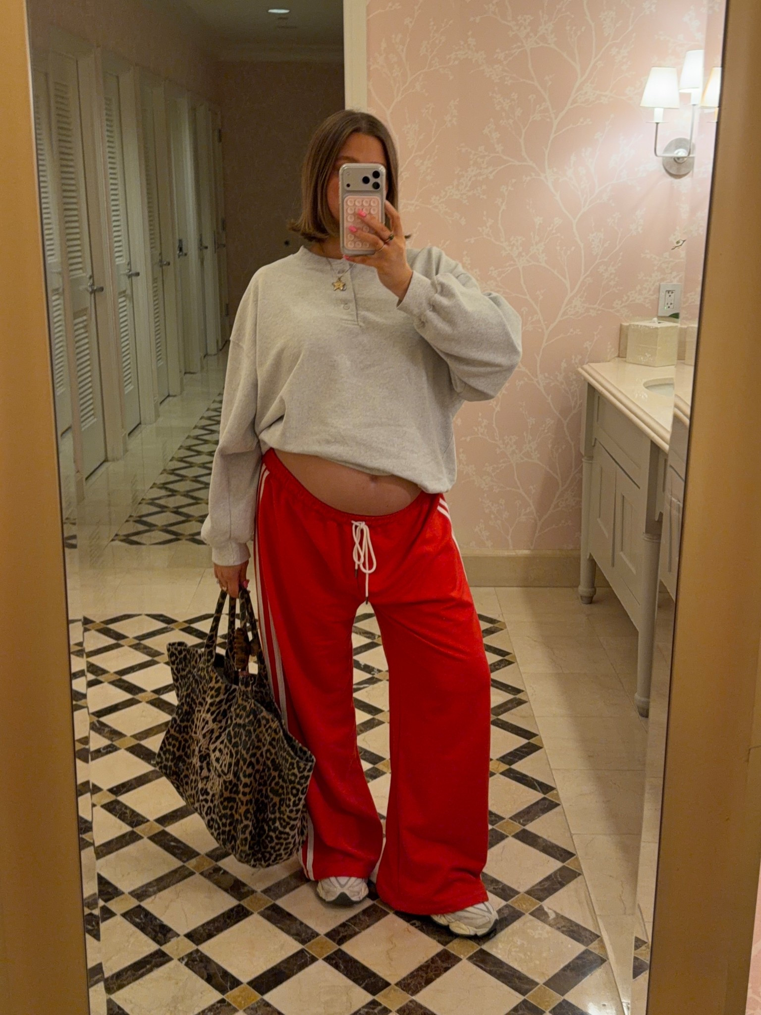 Size M/L in daily drills sweatshirt love how loose and oversized it is! Size L in target sweatpants they’re cozy and lightweight. Sized up for bump and to grow into! 

#pregnancystyle #dailydrills

#LTKBump