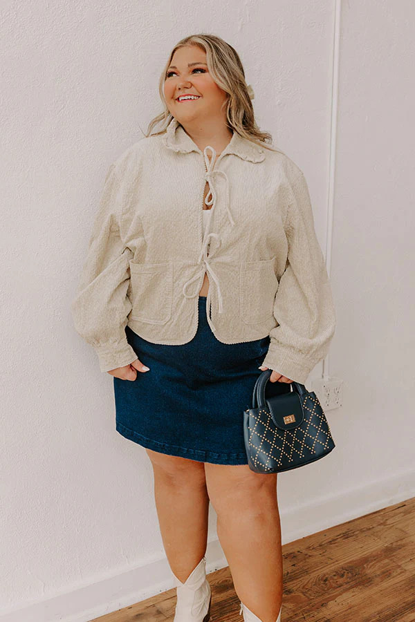 Countryside Cutie Corduroy Jacket Curves | Impressions Online Boutique