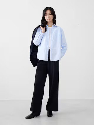 Wide-Leg High-Rise Sculpted Trouser | Banana Republic Factory
