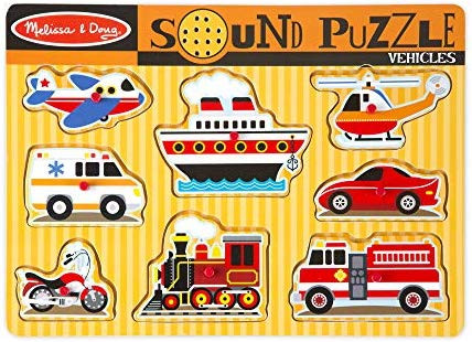 Melissa & Doug Vehicles Sound Puzzle (8 Pieces) | Amazon (US)
