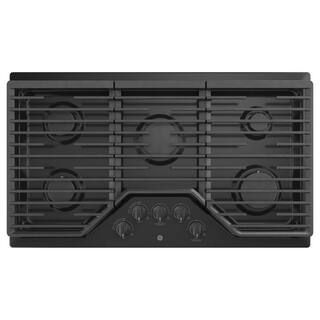 36 in. Built-In Gas Cooktop in Black with 5-Burners including Power Boil Burner | The Home Depot