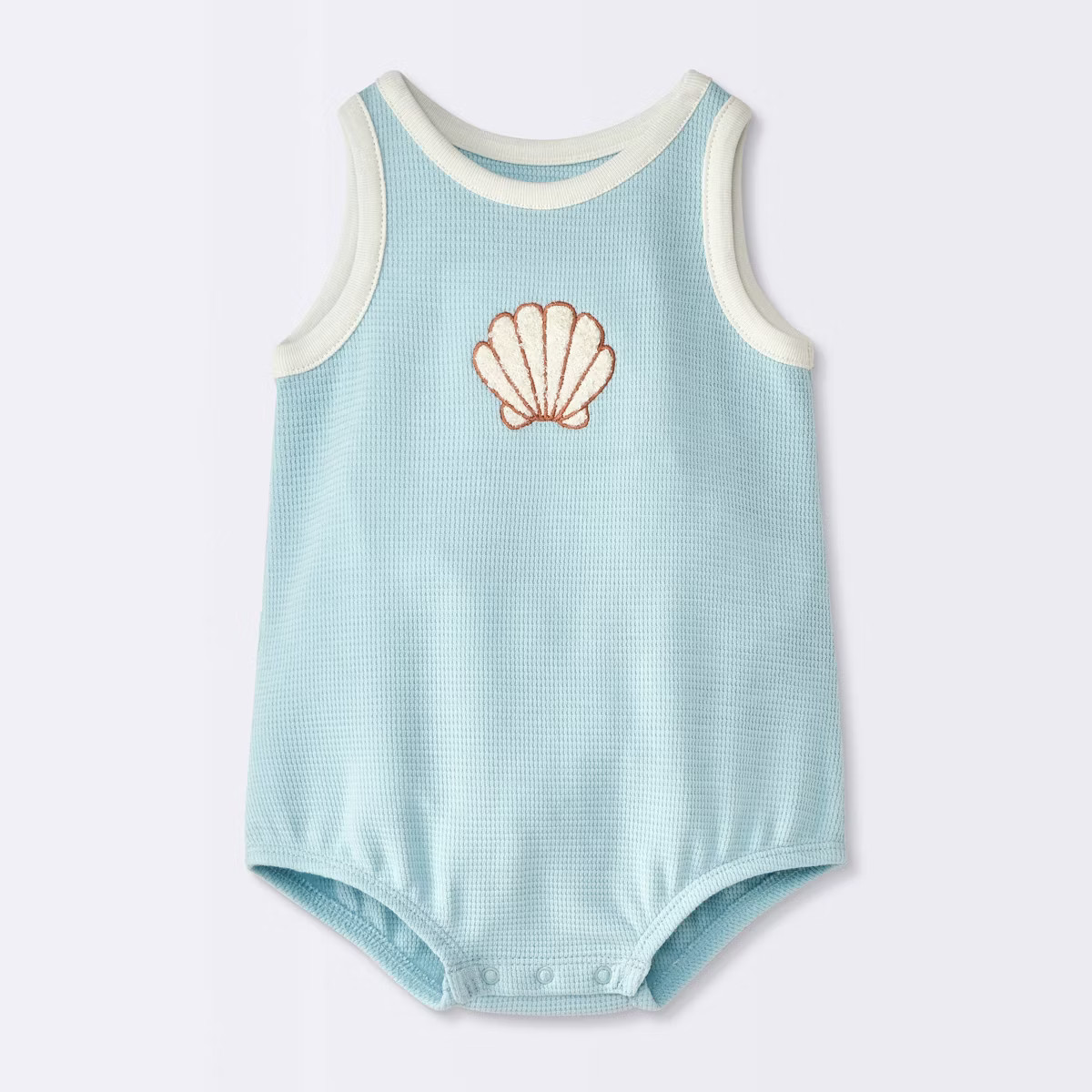 Baby Boys' Chenille Shell Romper - Cloud Island™ Blue | Target
