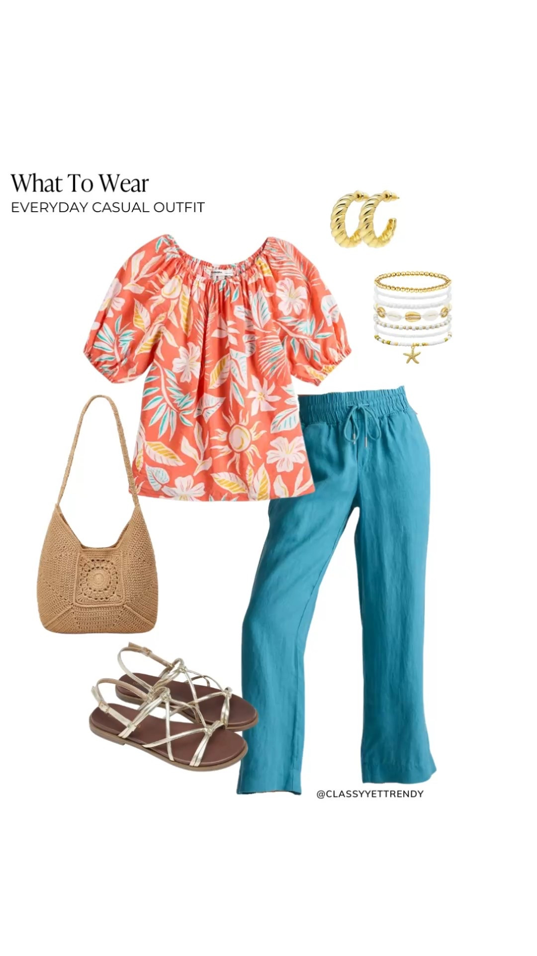 Everyday Casual Summer Outfits: Mix & Match Trending Styles With Accent Colors For Moms, Travel, Errands, Vacation, and anyone needing casual outfits ✔️ Everyday Casual Capsule Wardrobe: Summer 2025 Collection, now available in the Classy Yet Trendy Store! 🌷Swipe right to see a few outfits