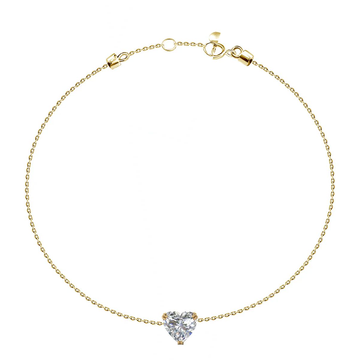 Heart on a Chain Bracelet | Diamond Aupair
