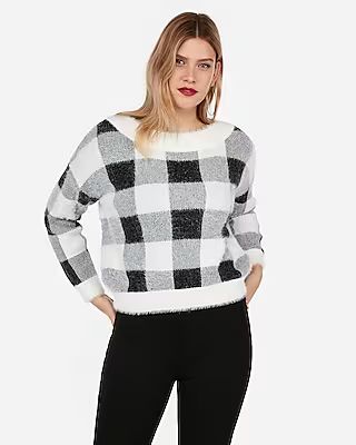 Plaid Textured Sweater | Express