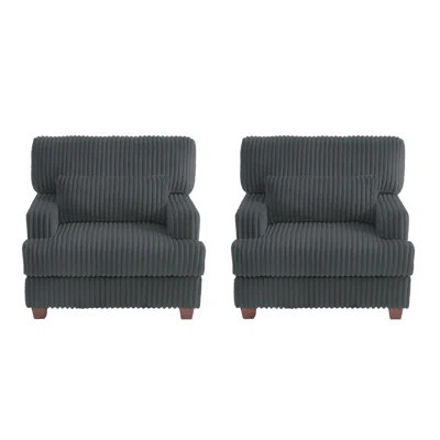 Modern Upholstered Arm Accent Chair With Pillow(Set of 2) | Wayfair North America
