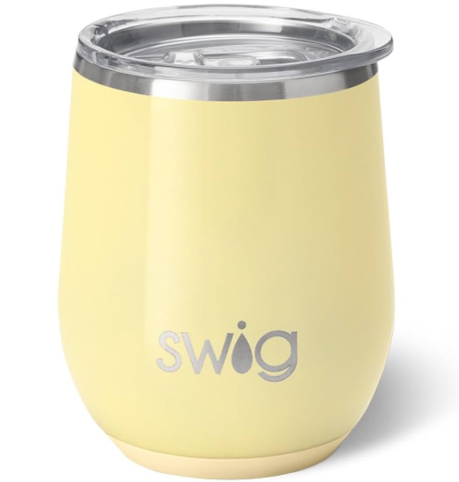 Swig Life 12oz Wine Tumbler with Lid, Stainless Steel, Dishwasher Safe, Portable, Triple Insulate... | Amazon (US)