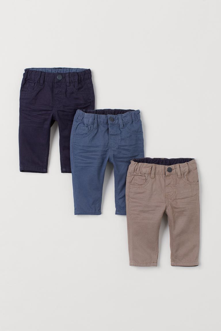 3-pack Twill Pants | H&M (US + CA)
