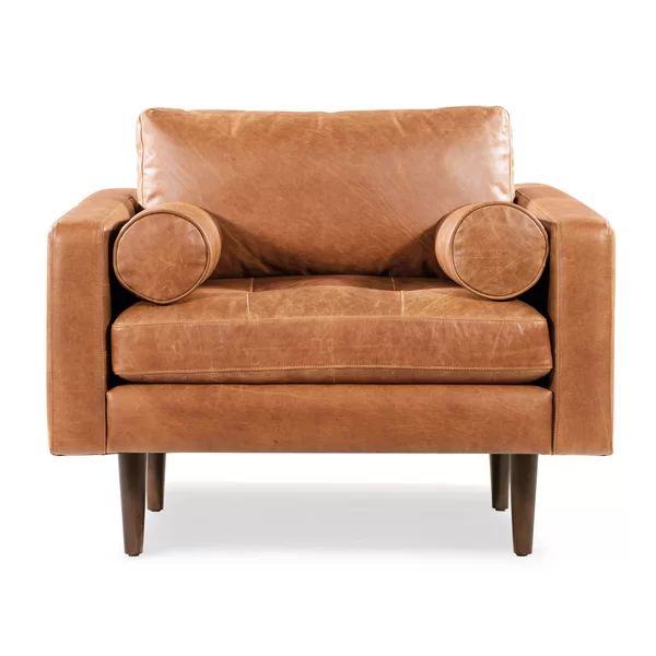 Leopold 42" W Tufted Genuine Leather Club Chair | Wayfair North America
