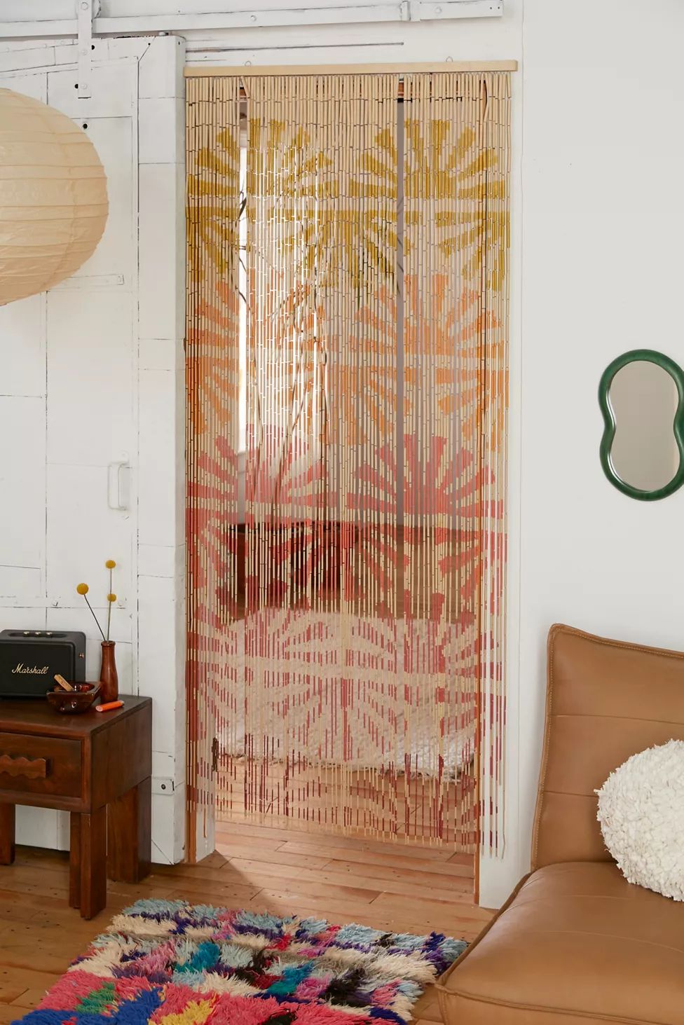 Sunrise Bamboo Beaded Curtain | Urban Outfitters (US and RoW)