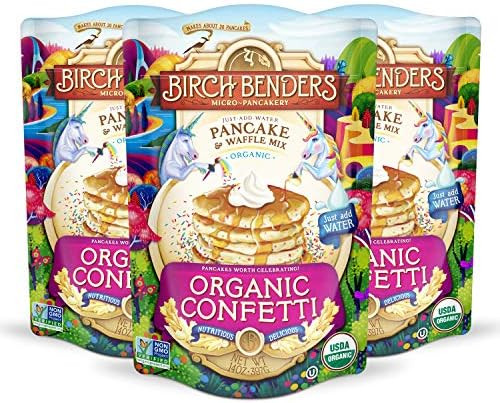 Birch Benders Organic Confetti Just-Add-Water Pancake & Waffle Mix, 14 Oz (Pack of 3) | Amazon (US)
