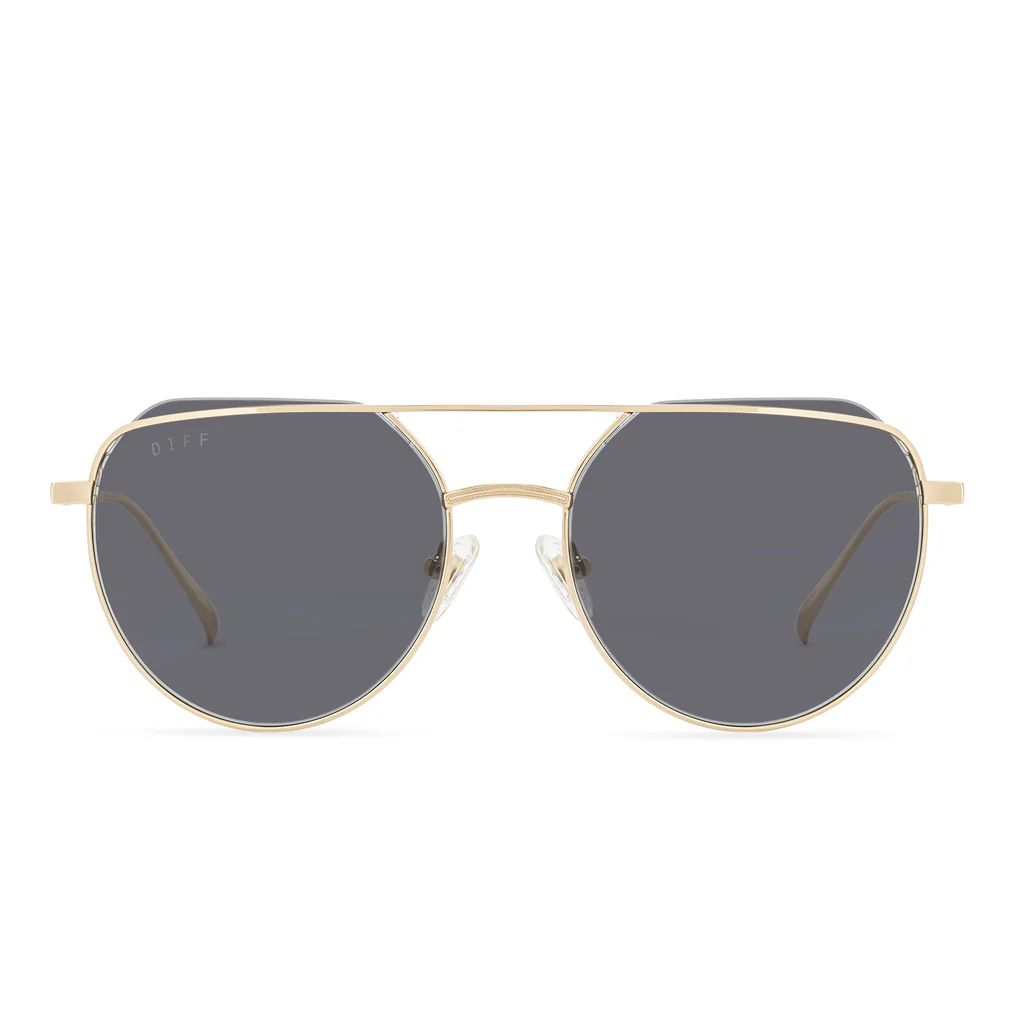 COLOR: gold   grey sunglasses | DIFF Eyewear