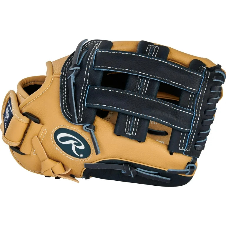 Rawlings Playmaker Series Youth Baseball Glove, Camel/Navy, 11.5 inch, Right Hand Throw | Walmart (US)