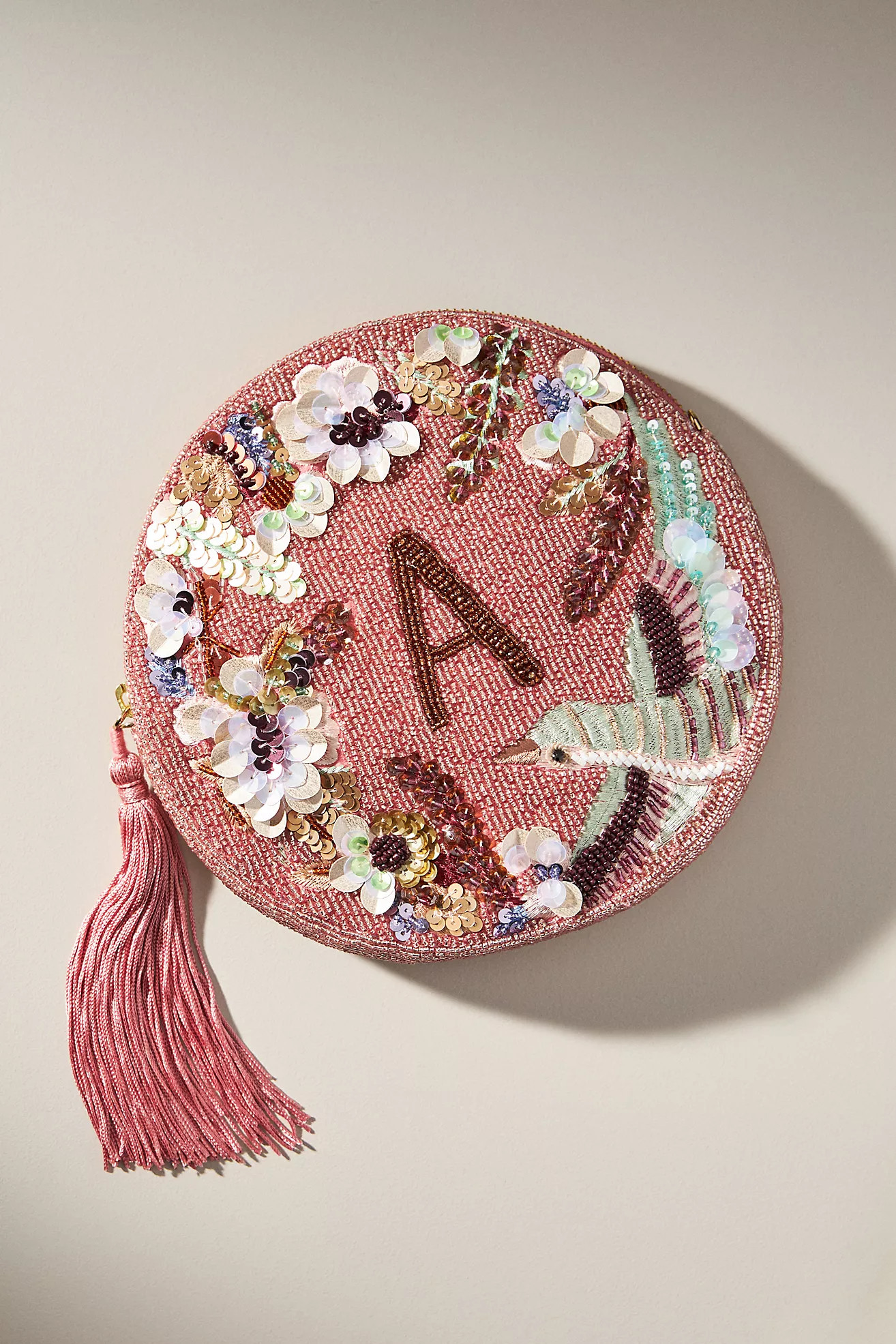 Holiday Monogram Embellished Pouch | Anthropologie (US)