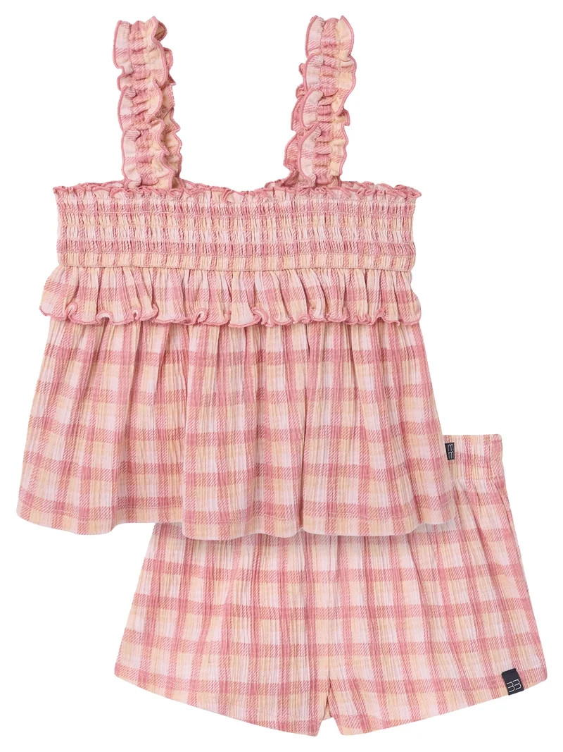 Modern Moments by Gerber Baby and Toddler Girl Smocked Outfit Set, 2-Piece, Sizes 0/3 Months - 5T | Walmart (US)