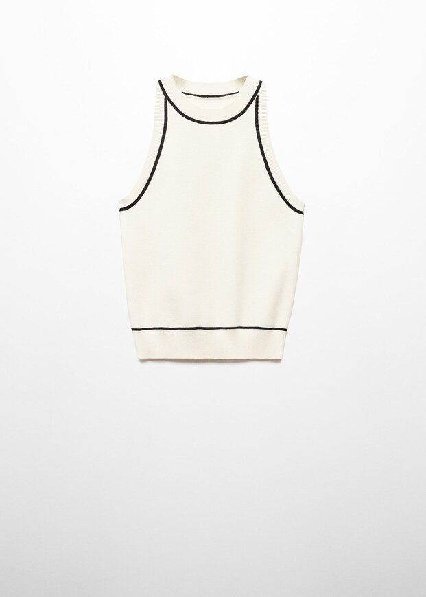 Contrast trim top -  Women | Mango USA | MANGO (US)