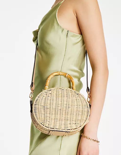 Topshop wicker straw crossbody bag | ASOS (Global)