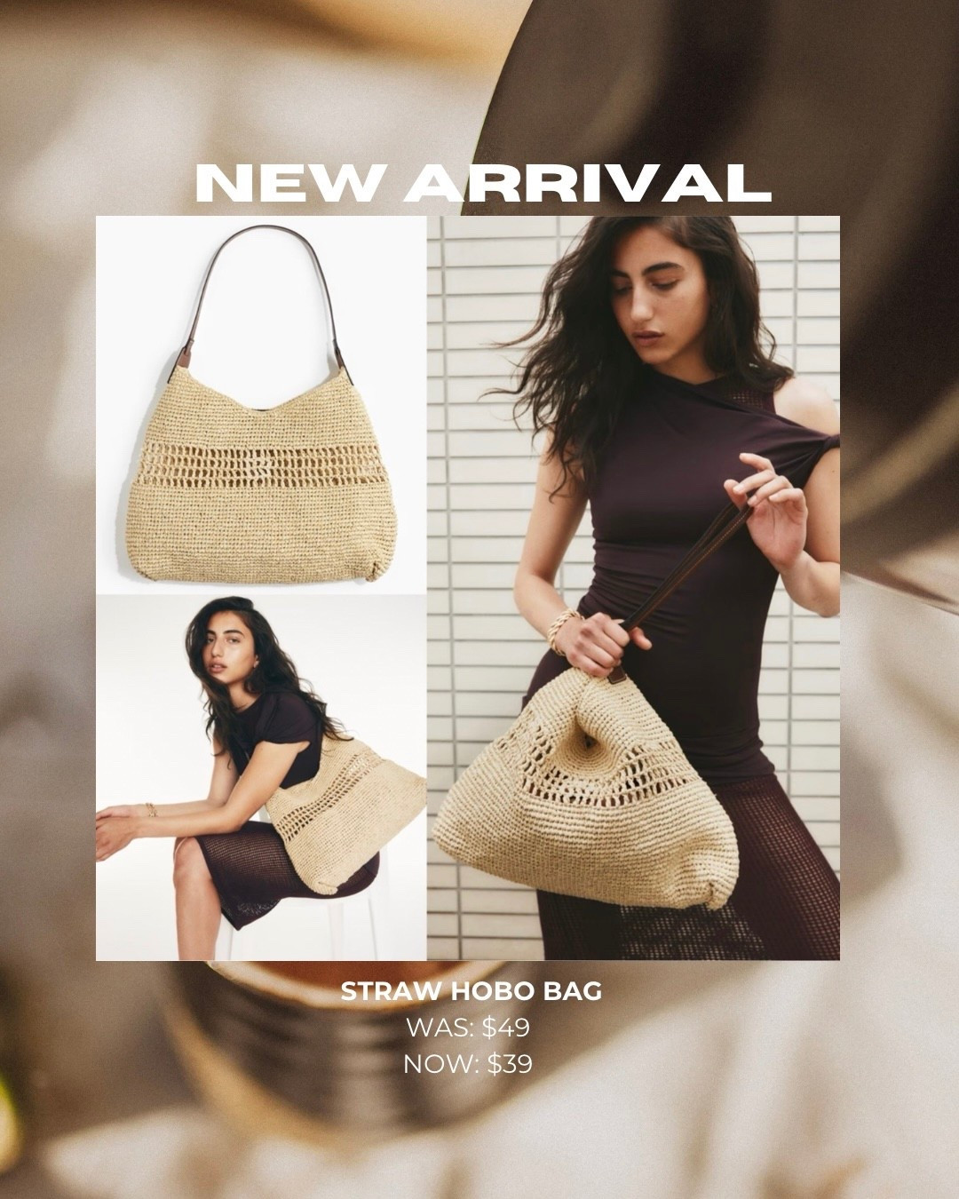 Straw Hobo Bag
Was: $49
NOW: $39

#LTKSaleAlert #LTKTravel #LTKFestival