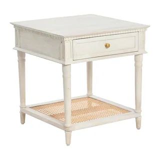 Maxwelton Acacia Wood and Cane Bed Side Table | Bed Bath & Beyond