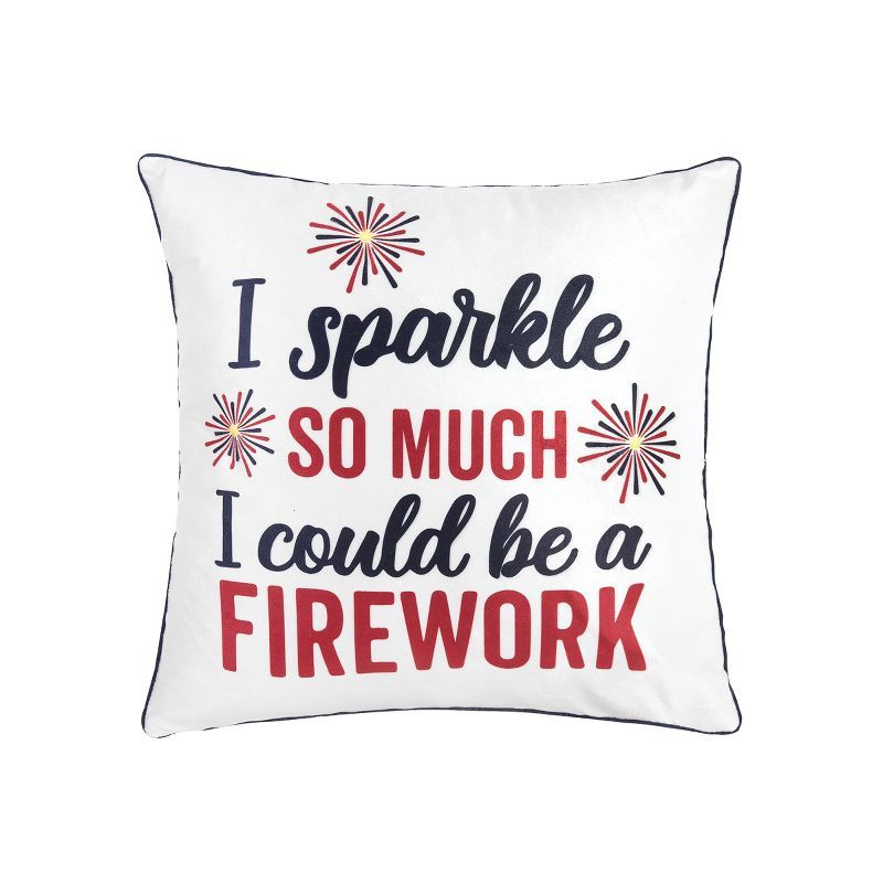 C&F Home 18" x 18" Spark So Much Light-Up LED July 4th Light-Up Throw Pillow | Target
