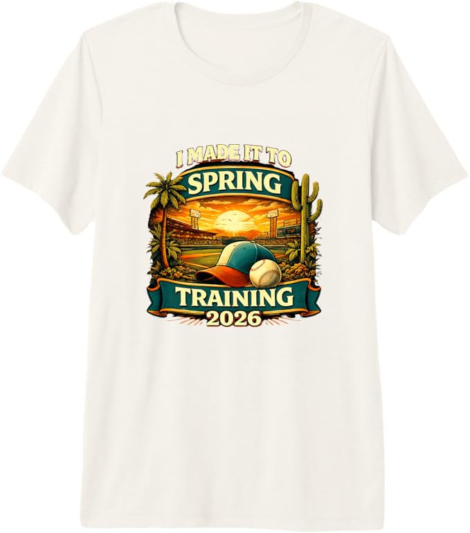 I Made It to Spring Training Baseball is Back 2026 Premium Tri-Blend T-Shirt | Amazon (US)