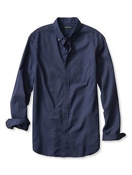 Slim-Fit Luxe-Flannel Shirt | Banana Republic US