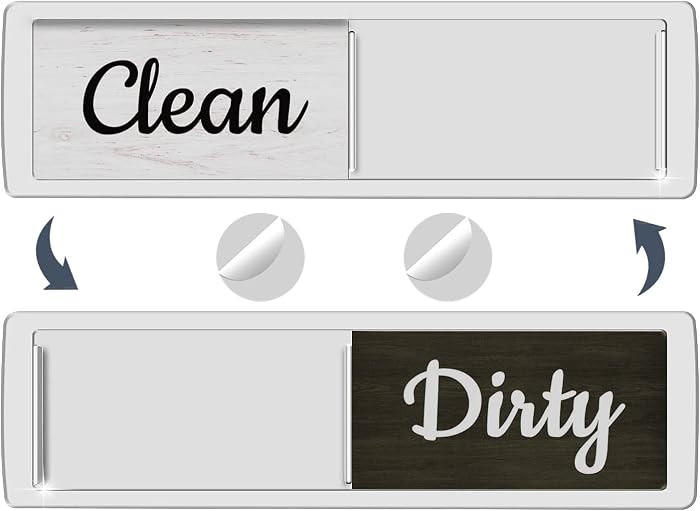 Oxepleus Dishwasher Magnet Clean Dirty Sign, Farmhouse Rustic Wood Design Black and White Non-Scr... | Amazon (US)