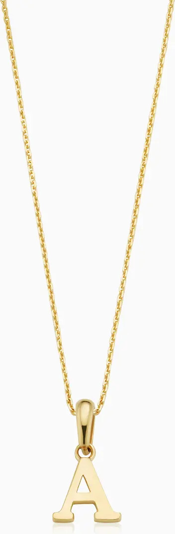 Oradina 14K Gold My Letter Initial Pendant Necklace | Nordstrom | Nordstrom
