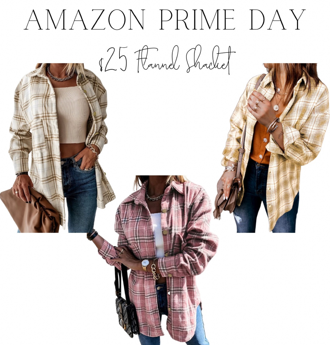 AMAZON PRIME DAY! Flannel Shackets for $25! Comes in many colors & sizes! Perfect for fall! 
Amazon Prime Day / Amazon finds / Amazon fashion / flannel / shacket / LTK Fall

#LTKsalealert #LTKfit #LTKstyletip