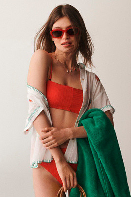 Sanctuary Ribbed Bandeau Bikini Top | Anthropologie (US)