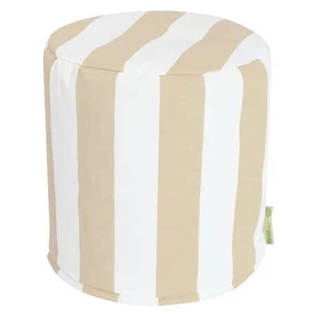 Majestic Home Goods Vertical Stripe Indoor Outdoor Ottoman Pouf | Walmart (US)