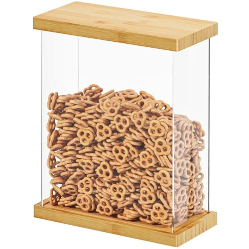 SpaceAid Bamboo Food Storage Container - Airtight Cereal Containers with Lids, Kitchen Cereal Canisters Pantry Organizers and Storage for Rice, Flour, Coffee, Snack, Small 1 Pack | Amazon (US)