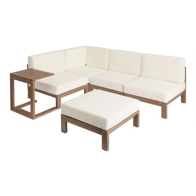 Eucalyptus Segovia Modular Outdoor Sectional Collection | World Market