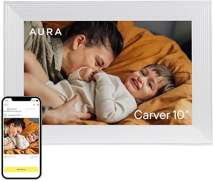 Aura Digital Picture Frame - 10.1" HD Display | Wirecutter's Best Digital Frame for Gifting - Sen... | Amazon (US)