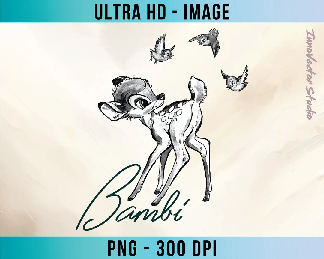 Bambi High Resolution Transparent PNG Image Premium Quality Digital File Download Clipart BMBDD10... | Etsy (US)