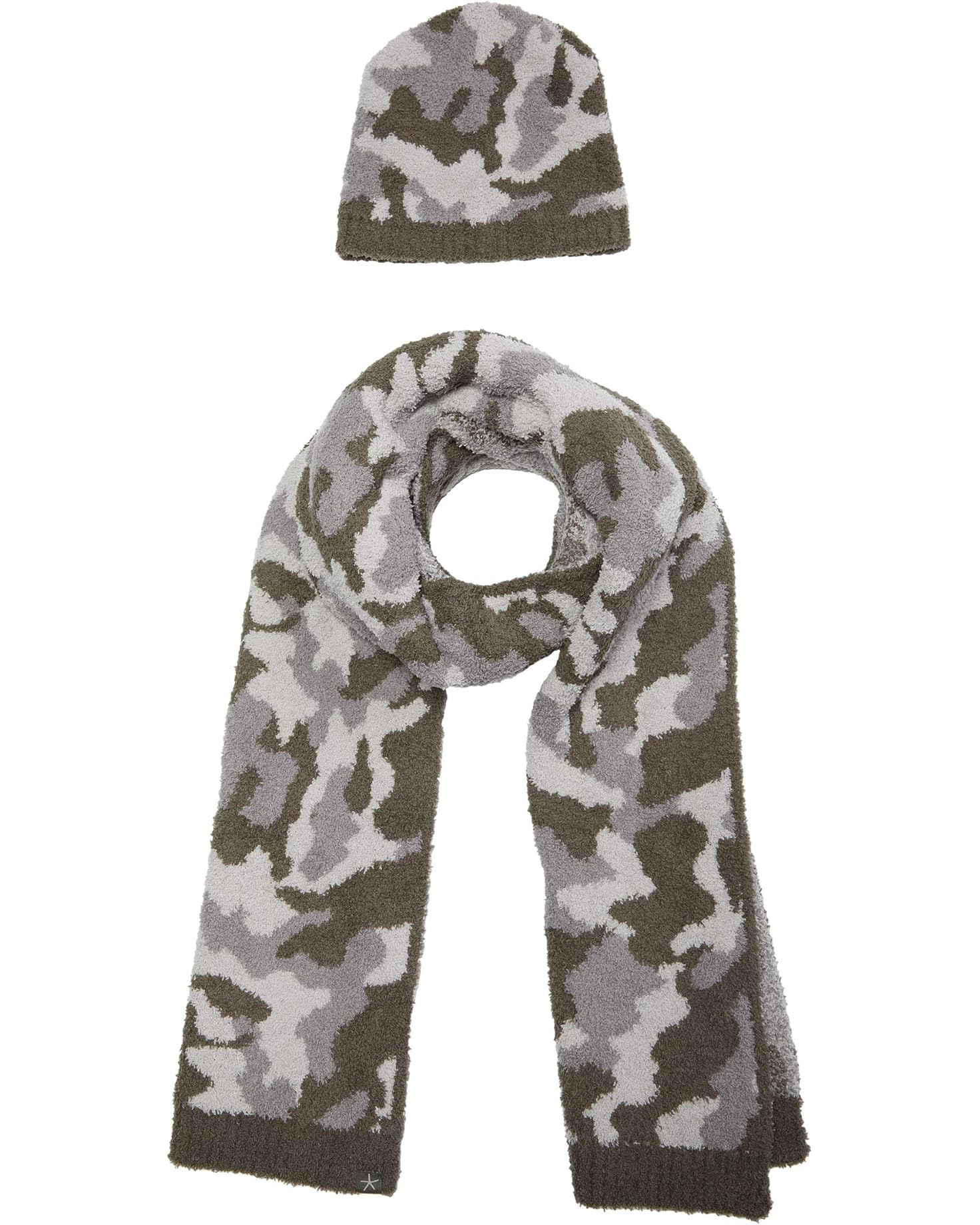 Barefoot Dreams Cozychic Camo Beanie and Scarf Set | Zappos