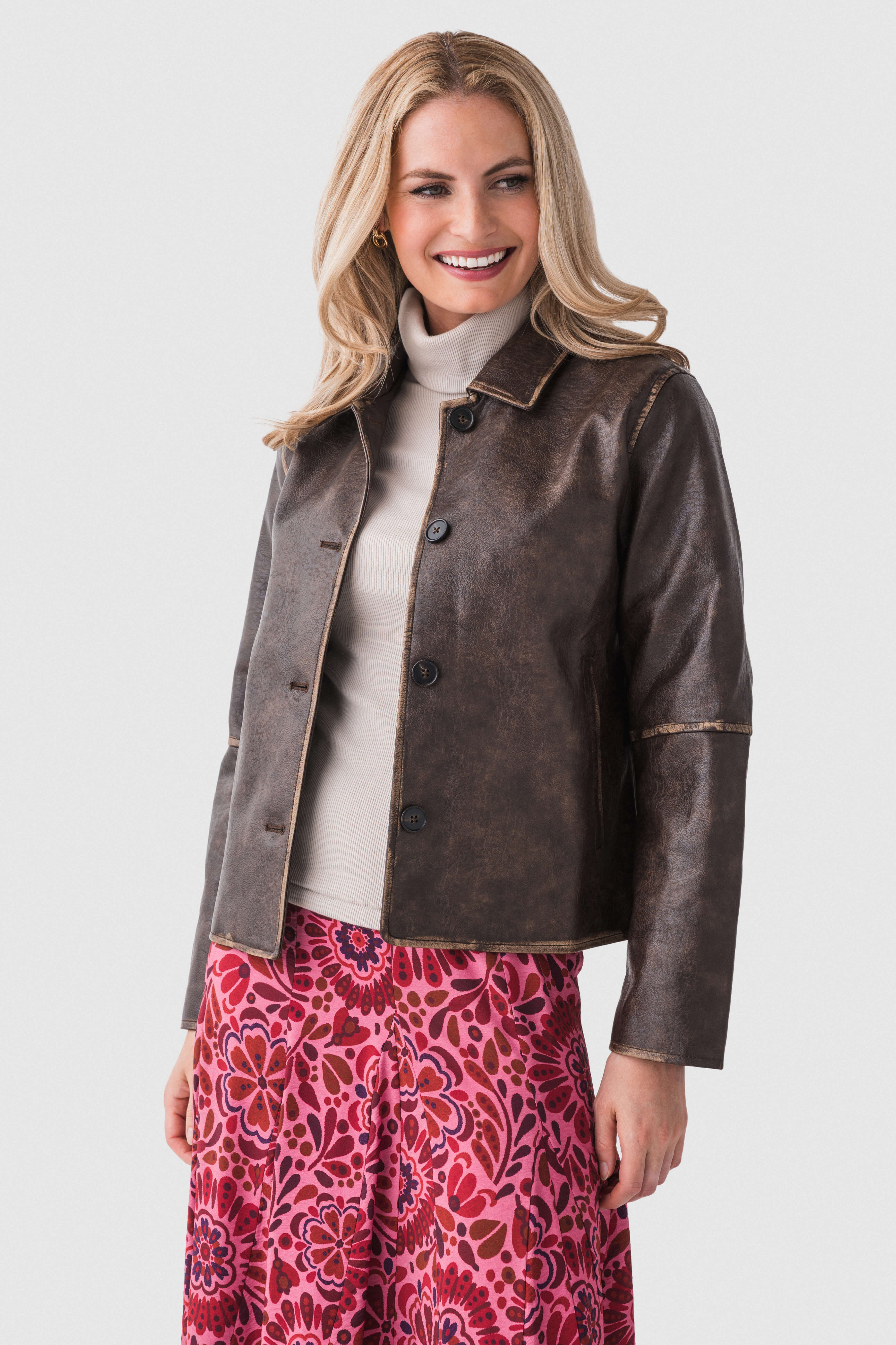 All Row Faux Leather Jacket | Social Threads