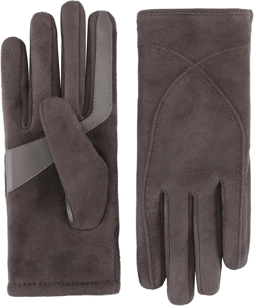 isotoner womens Water Repellent Touchscreen Microsuede Shortie Gloves | Amazon (US)