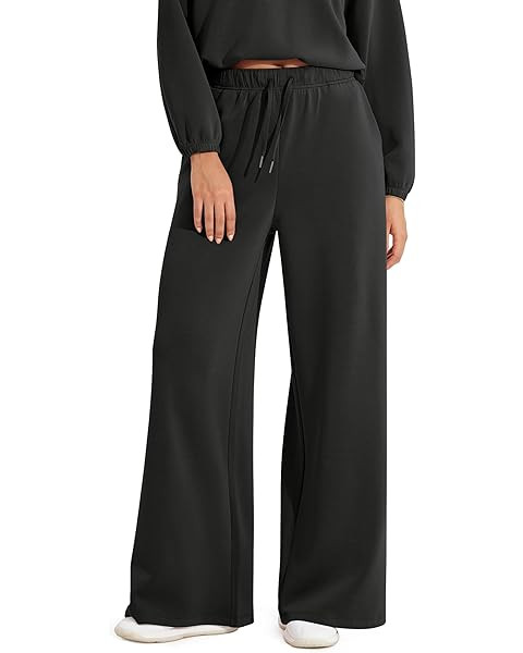 ODODOS Women's Modal Soft Wide Leg Pants with Pockets Adjustable Shockcord High Waist Casual Loun... | Amazon (US)