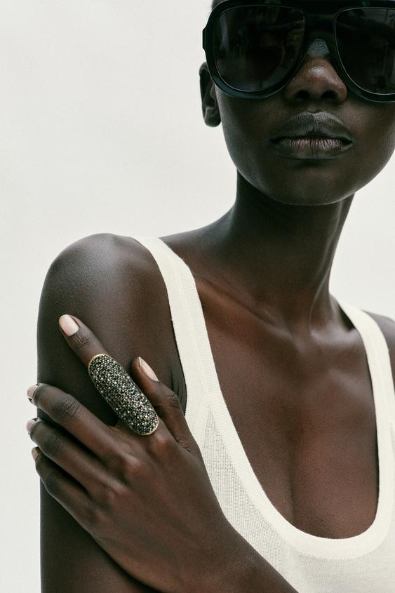 SHUTTLE GLITTER RING | Zara US