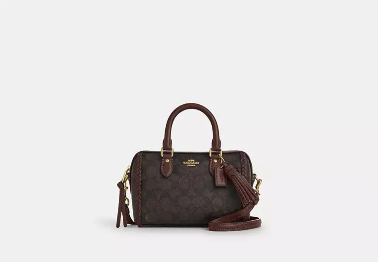 Mini Rowan Crossbody Bag In Signature Canvas With Fringe | Coach Outlet US