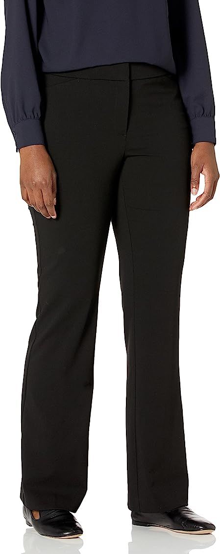 Lark & Ro Women's Bootcut Trouser Pant: Curvy Fit | Amazon (US)