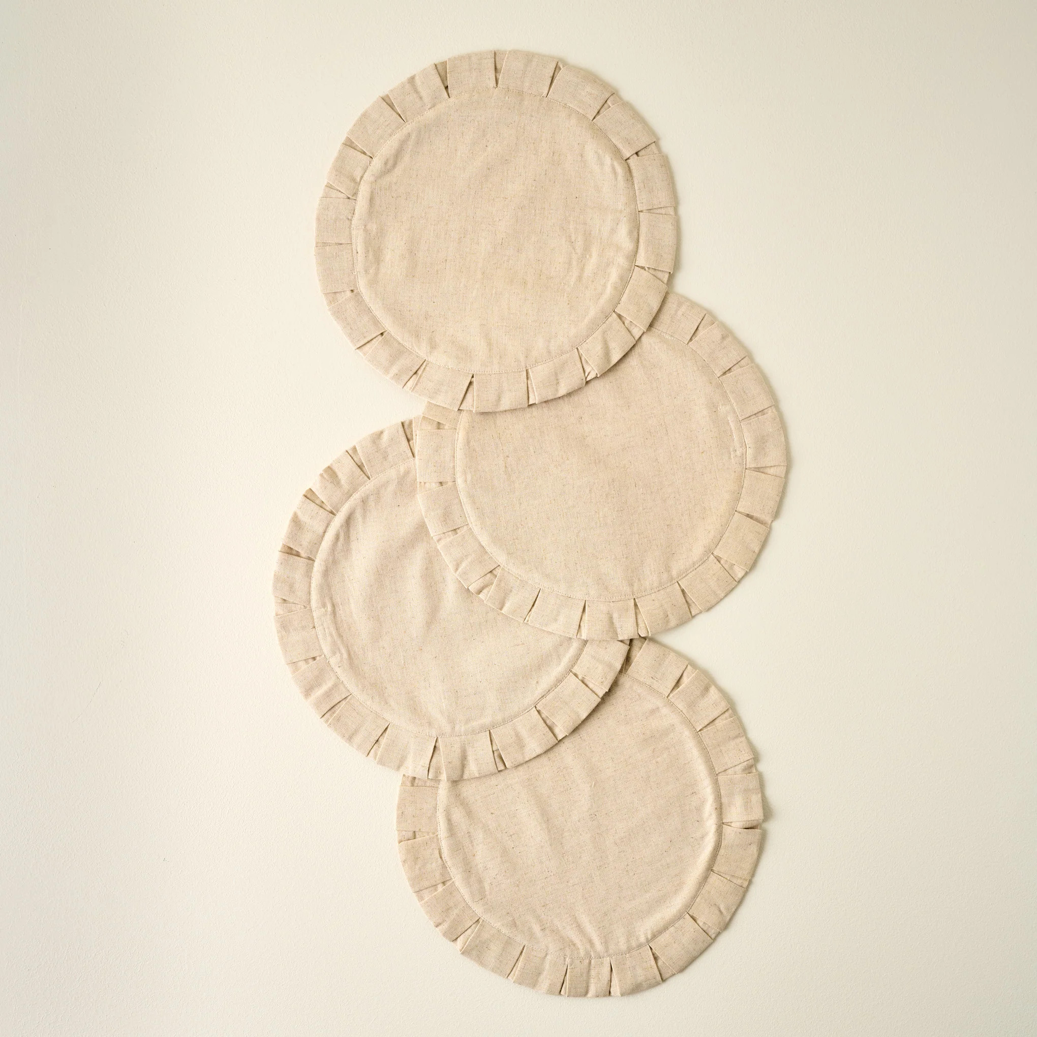 Natural Pleated Placemat Set of Four | Magnolia