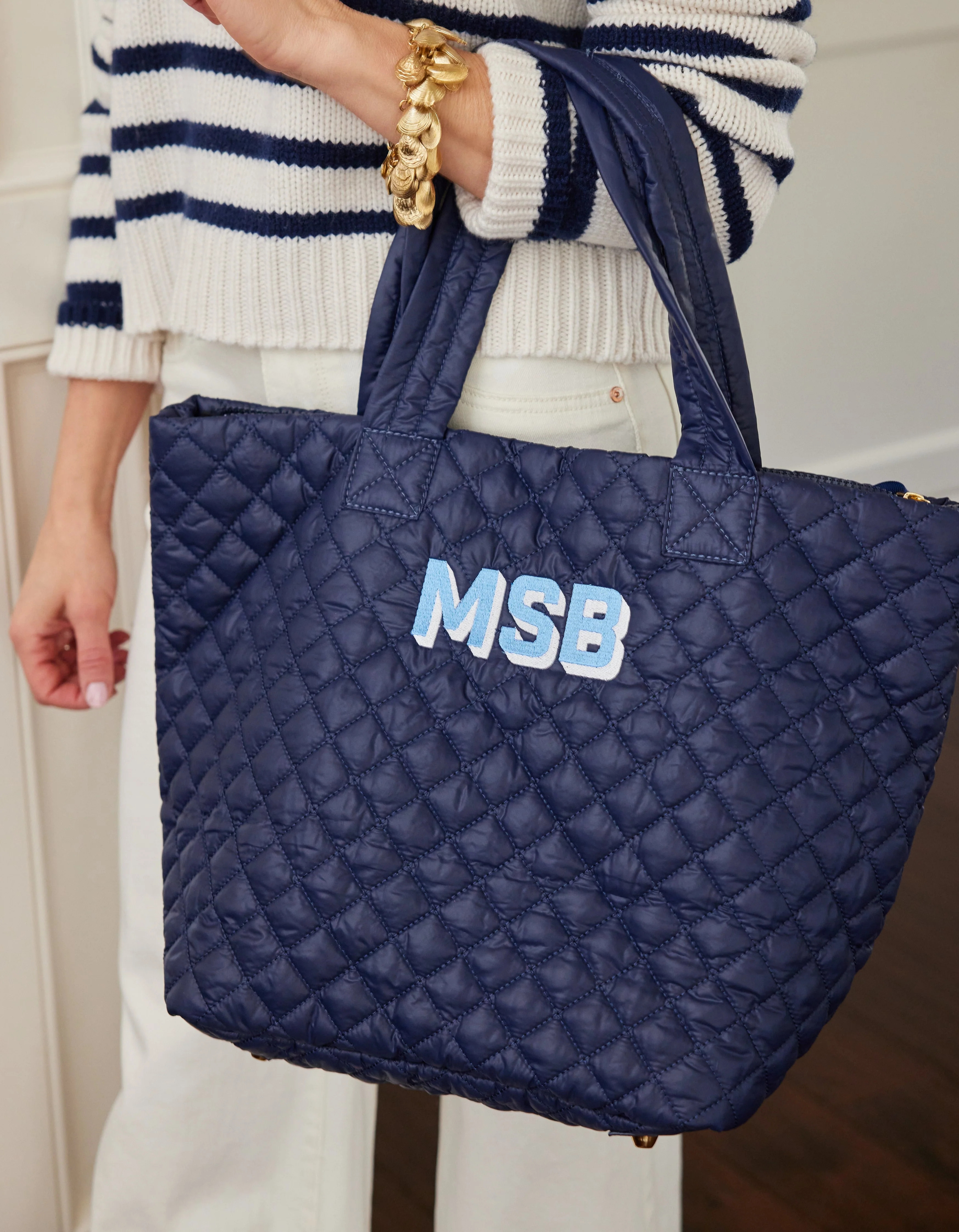 Personalized Quilted Tote | The Monogram Corner